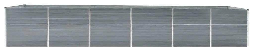 vidaXL Ζαρντινιέρα Υπερυψωμένη Γκρι 480x80x77 εκ. Γαλβαν. Χάλυβας