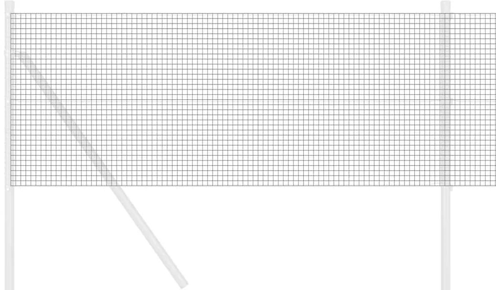 vidaXL Γκρι Σιδηρόσχοινος Φράχτης, 0.4x50 μ, Στερεός