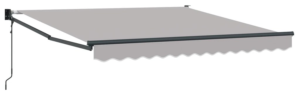 vidaXL Σκηνίτσα Αναδιπλούμενη Ανοιχτό γκρι 350 x 250 εκ ύφασμα
