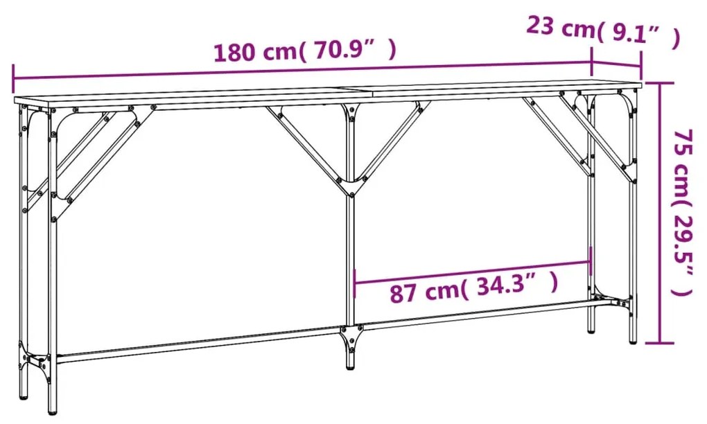 ΤΡΑΠΕΖΙ ΚΟΝΣΟΛΑ ΚΑΠΝΙΣΤΗ ΔΡΥΣ 180X23X75 ΕΚ. ΕΠΕΞΕΡΓΑΣΜΕΝΟ ΞΥΛΟ 837769