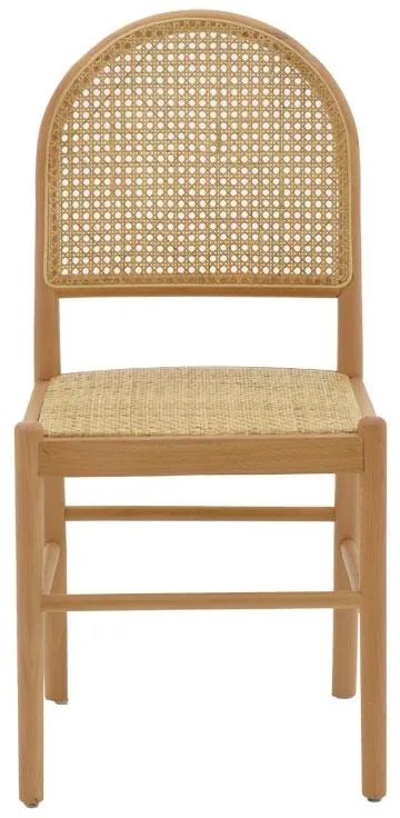 Καρέκλα Alessia ξύλο οξιάς-rattan φυσικό 43x40x89εκ 43x40x89 εκ.