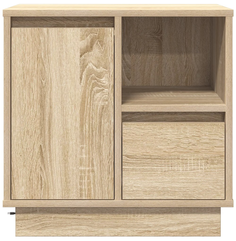 vidaXL κομοδίνο  με LED από Sonoma Oak 50x34,5x50 εκ.
