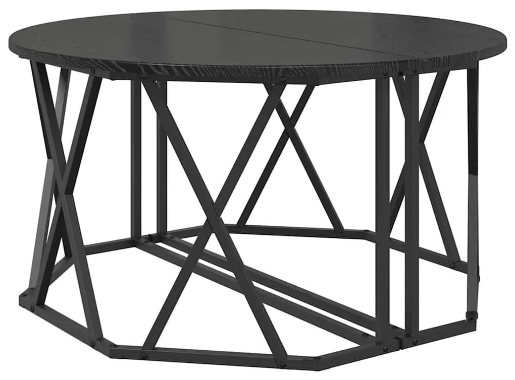 vidaXL Τραπεζάκι σαλονιού Μαύρη δρυς 80 x 80 x 42 cm