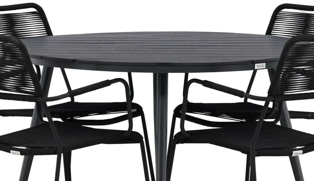 Σετ Τραπέζι και καρέκλες Dallas 3924, Polyξύλο, 36 kg, Σχοινί, Μέταλλο | Epipla1.gr