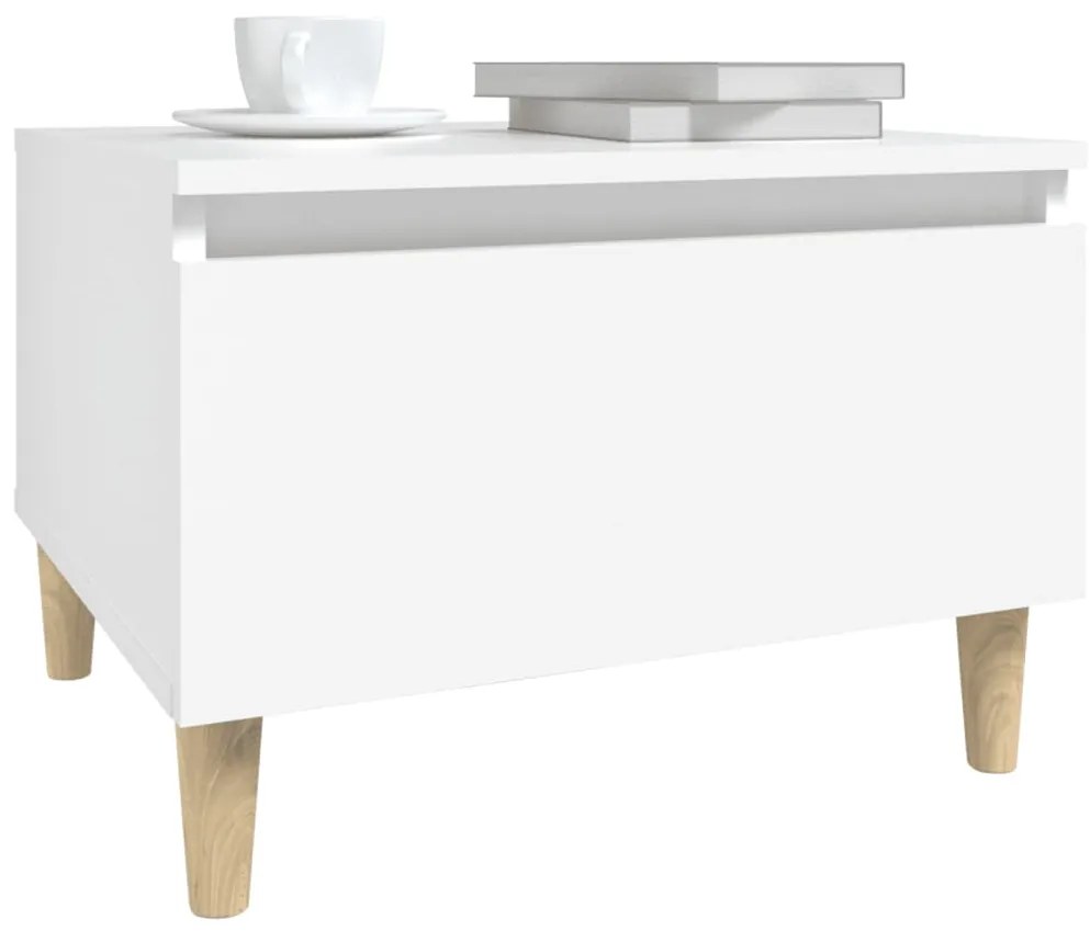 vidaXL Βοηθητικά Τραπέζια 2 τεμ. Λευκά 50x46x35 εκ. Επεξεργασμένο Ξύλο