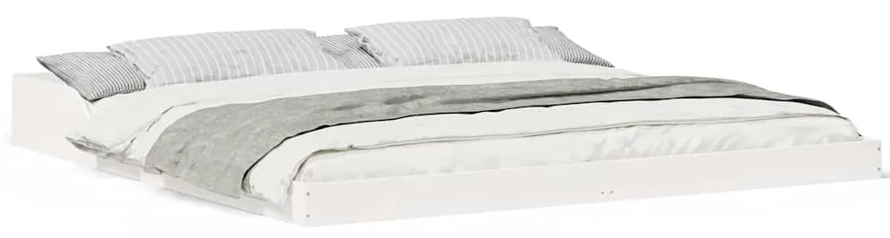 vidaXL Σκελετός Κρεβατιού Λευκό 200 x 200 cm Στερεά ξυλεία πεύκου