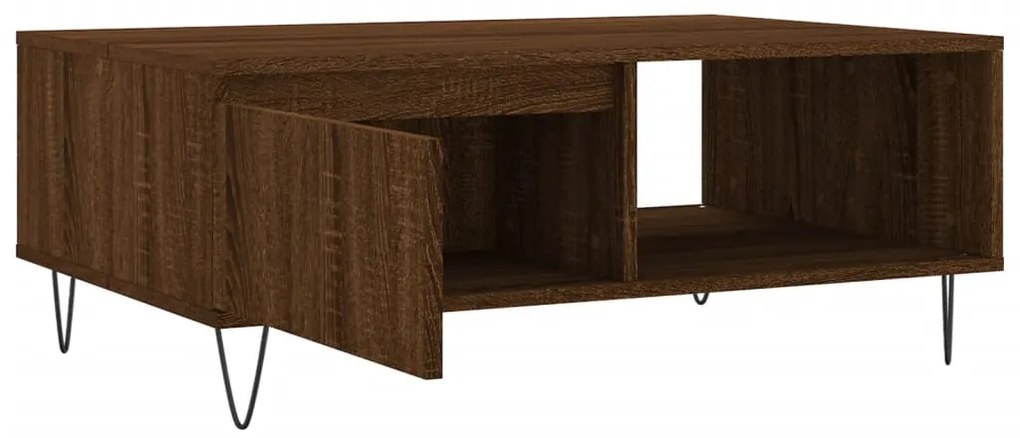 vidaXL Τραπεζάκι Σαλονιού Καφέ Δρυς 90x60x35εκ. από Επεξεργασμένο Ξύλο