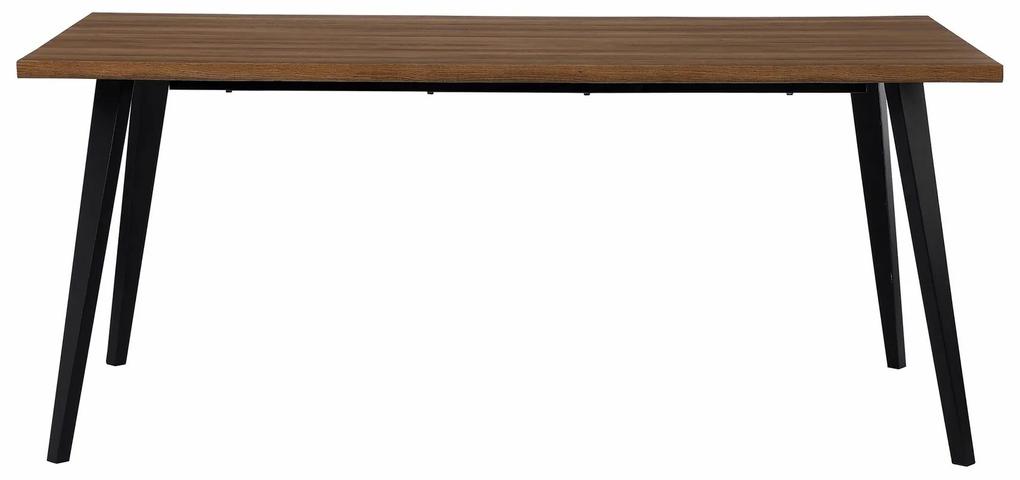 Τραπέζι Riverton 650, Καφέ, Μαύρο, 75x90x180cm, Ινοσανίδες μέσης πυκνότητας, Μέταλλο | Epipla1.gr