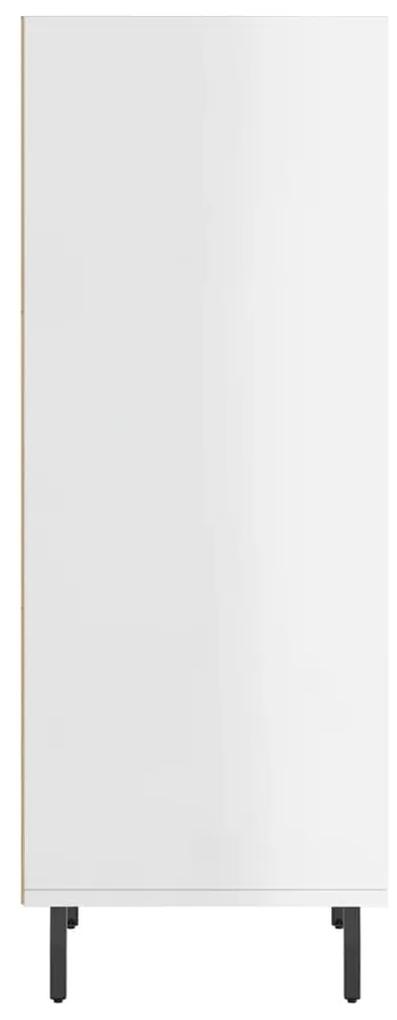 vidaXL Ντουλάπι Γυαλιστερό Λευκό 34,5 x 32,5 x 90 εκ. Επεξεργ. Ξύλο