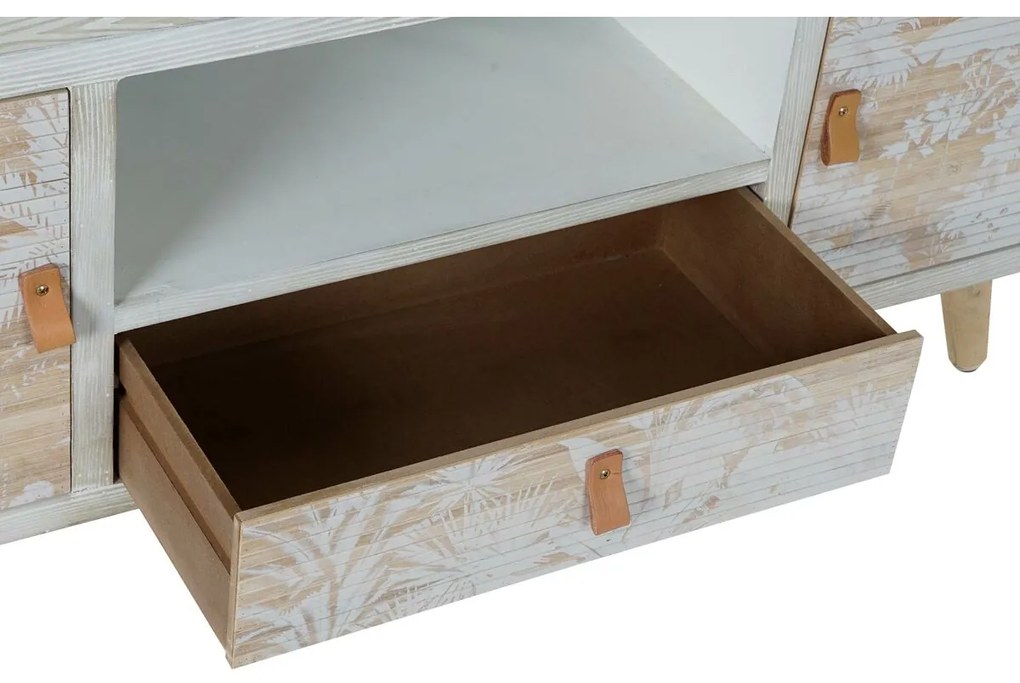 Τηλεόραση DKD Home Decor Λευκό Ξύλο Bamboo 140 x 40 x 51 cm