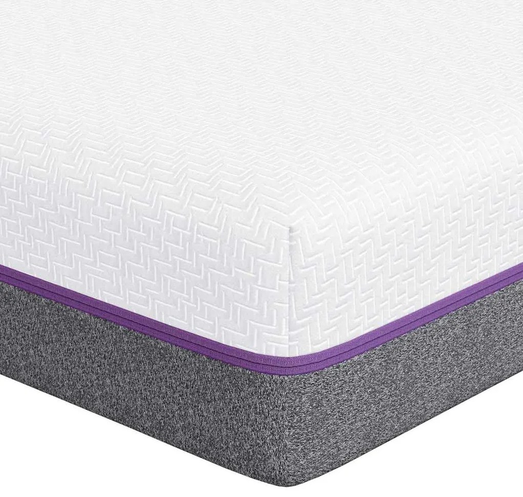 vidaXL Στρώμα Λευκό και Γκρι 80 x 160 cm Pěna