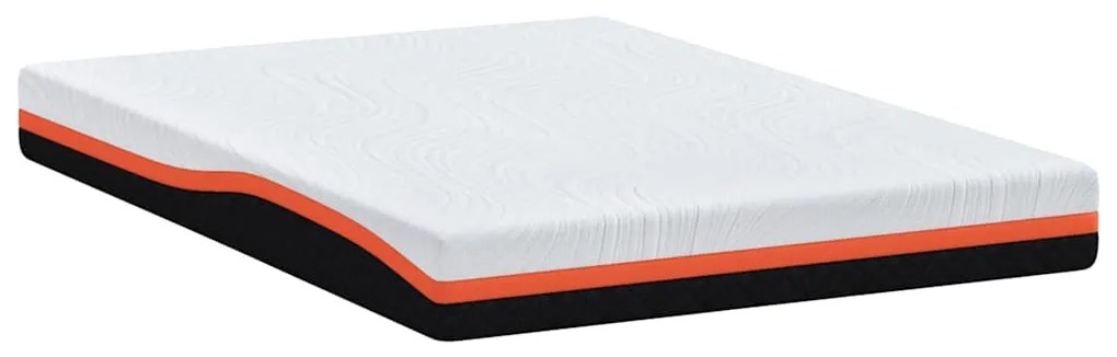 vidaXL Στρώμα Λευκό και Μαύρο 140 x 200 cm Αφρός Εμποτισμένος με Gel