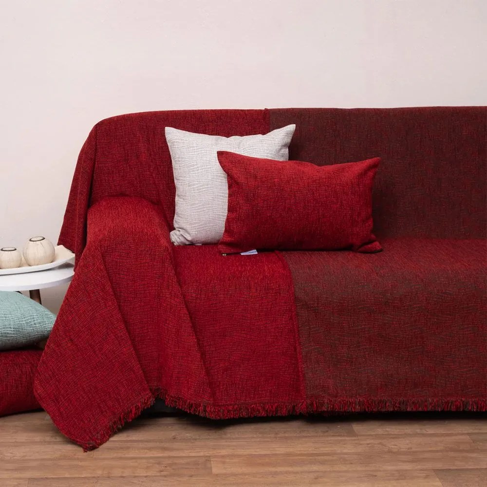 Ριχτάρι 1449 Red Anna Riska Four-Seater 180x320cm Chenille