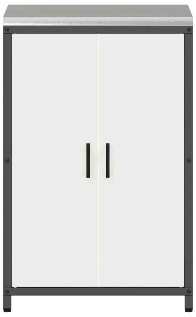 vidaXL Ντουλάπα Αποθήκευσης Κουζίνας Λευκό 60 x 50 x 92 εκ. Ατσάλι