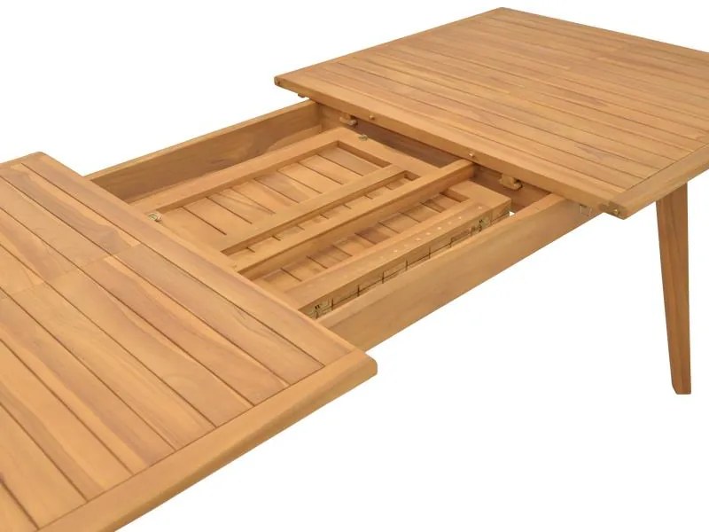 Τραπέζι Pino επεκτεινόμενο teak ξύλο σε φυσική απόχρωση 180/240x100x75εκ 240x100x75 εκ.