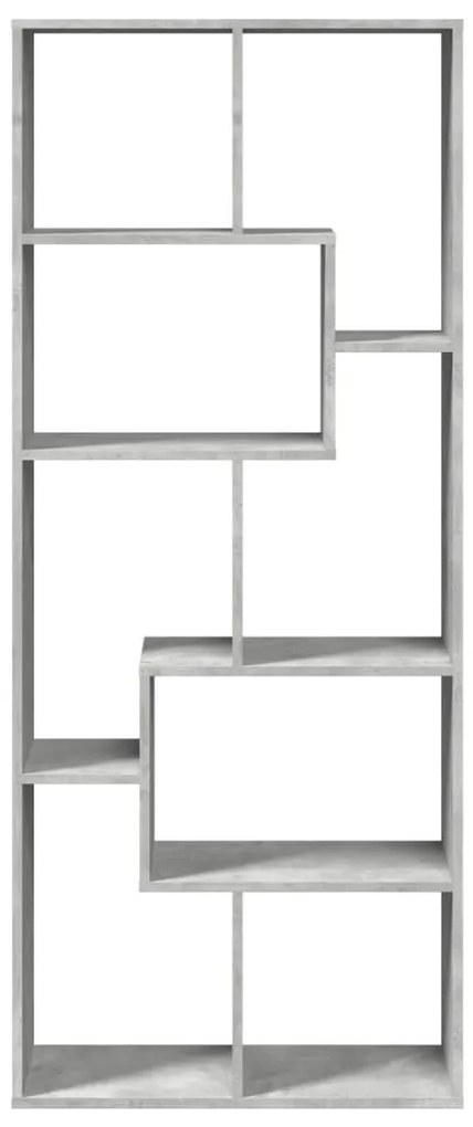 vidaXL Βιβλιοθήκη/Διαχωριστικό Χώρου Γκρι 67x25x161,5 εκ. Επεξ. Ξύλο