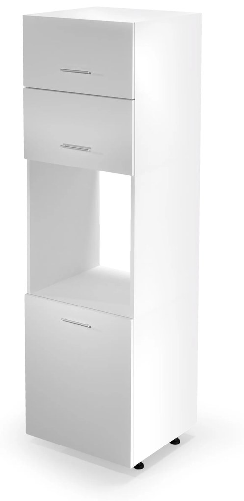 VENTO DP-60/214 high cargo cabinet, color: white / honey oak DIOMMI V-UA-VENTO-DP-60/214-D.MIODOWY DIOMMI-60-22863