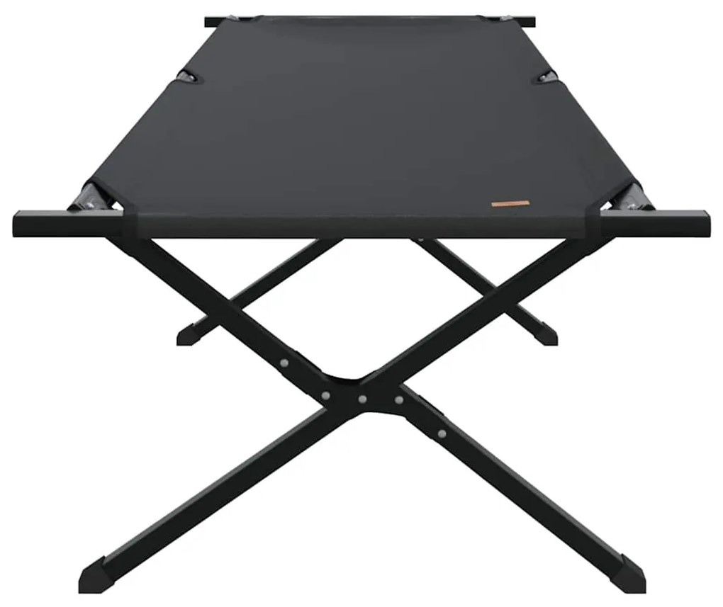 vidaXL Αναδιπλούμενο Κρεβάτι Κάμπινγκ Μαύρο 210 x 80 x 46 εκ.