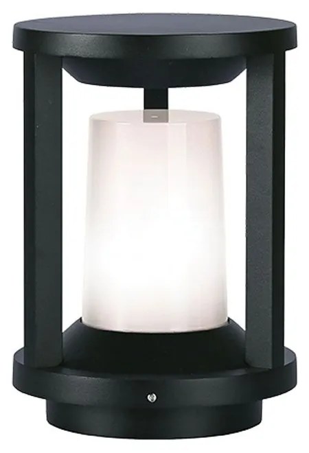 Φωτιστικό Δαπέδου - Στήλος Κήπου Round Korey 4321400 E27 1xMax 40W 16,5x23,3cm White-Black Viokef