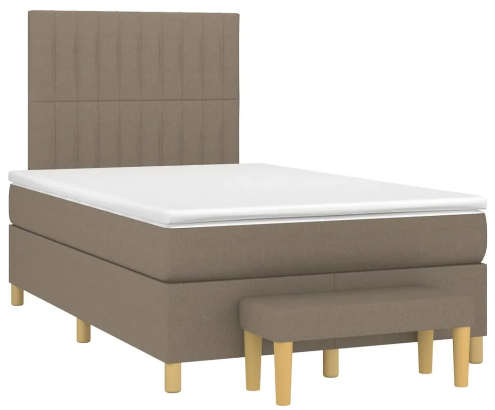 ΚΡΕΒΑΤΙ BOXSPRING ΜΕ ΣΤΡΩΜΑ TAUPE 120X200 ΕΚ. ΥΦΑΣΜΑΤΙΝΟ 3137305