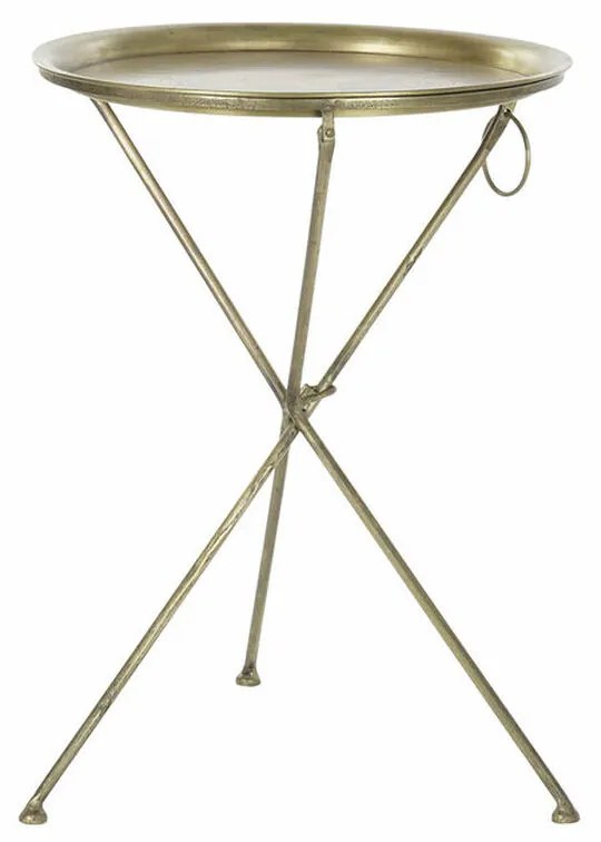Βοηθητικό Τραπέζι DKD Home Decor Χρυσό Ορείχαλκος (47,5 x 47,5 x 64,5 cm)