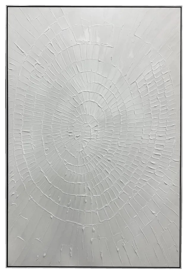 WHITE FINGERPRINTS A ΠΙΝΑΚΑΣ ΚΑΜΒΑΣ ΛΕΥΚΟ ΚΟΡΝΙΖΑ ΑΣΗΜΙ 80x120xH3,5cm - 030067