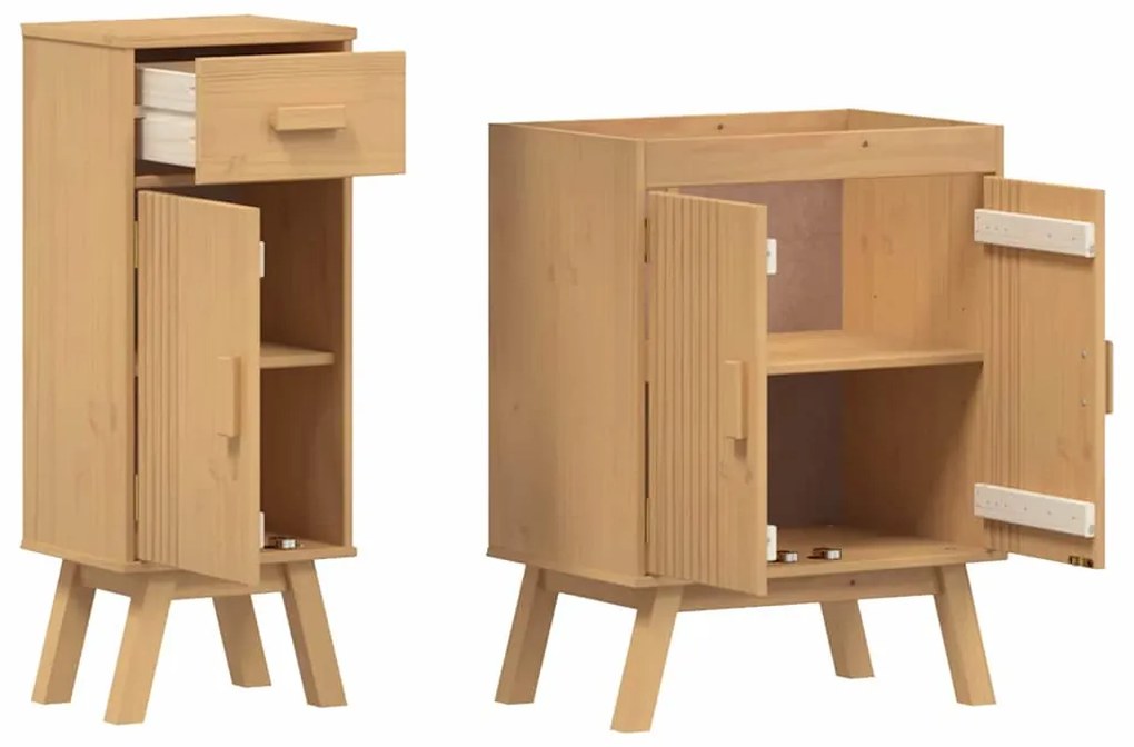 vidaXL Σετ Επίπλων Μπάνιου με συρτάρι 2 pcs Καφέ 114 x 43 x 73.5 εκ.