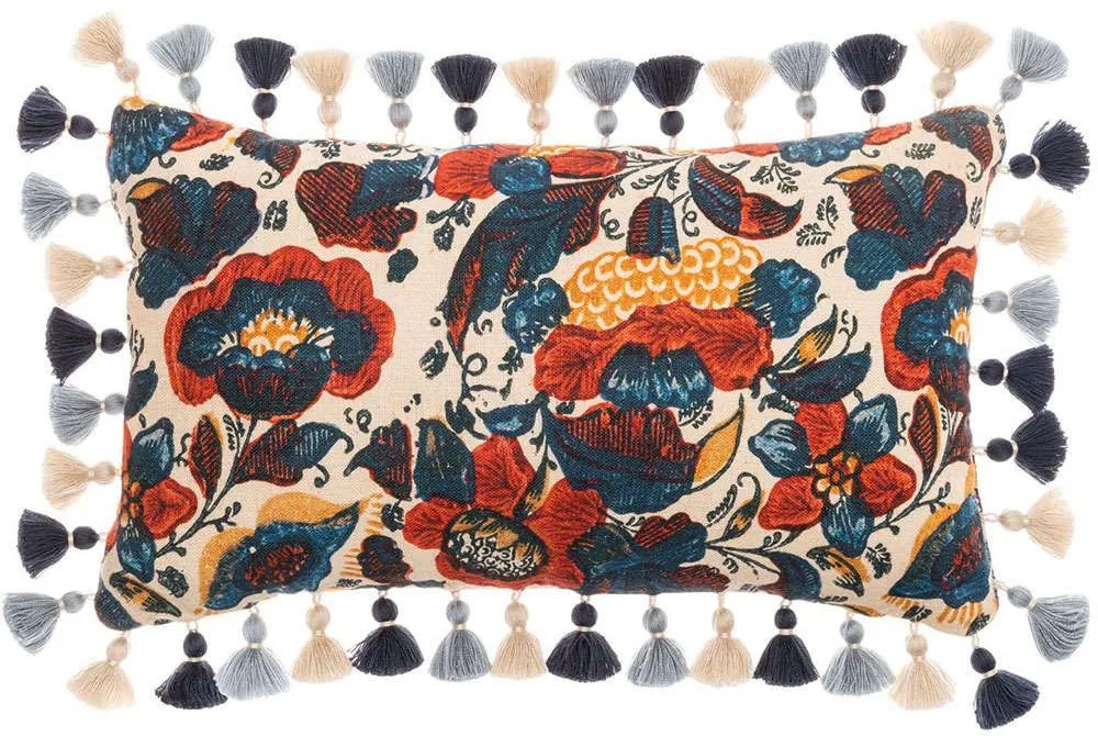 Μαξιλάρι Διακοσμητικό (Με Γέμιση) Remondini Floral LC40144 50x30cm Multi MindTheGap 50X30 50x30cm Fabric