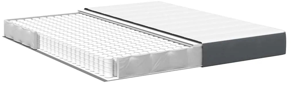 vidaXL Στρώμα Κρεβατιού με στρώμα Γκρι 180 x 200 cm ύφασμα
