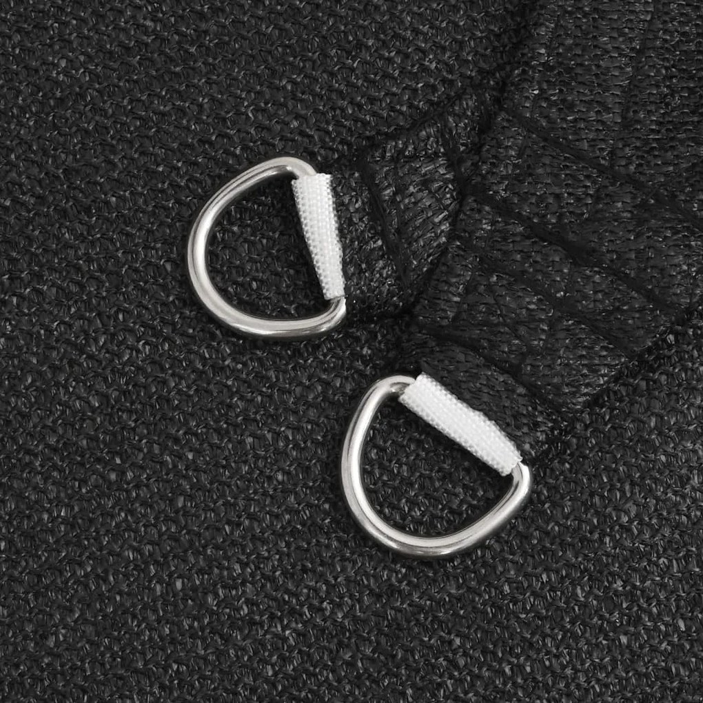 vidaXL Πανί Σκίασης Μαύρο 2,5 x 2,5 x 3,5 μ. από HDPE 160 γρ/μ²