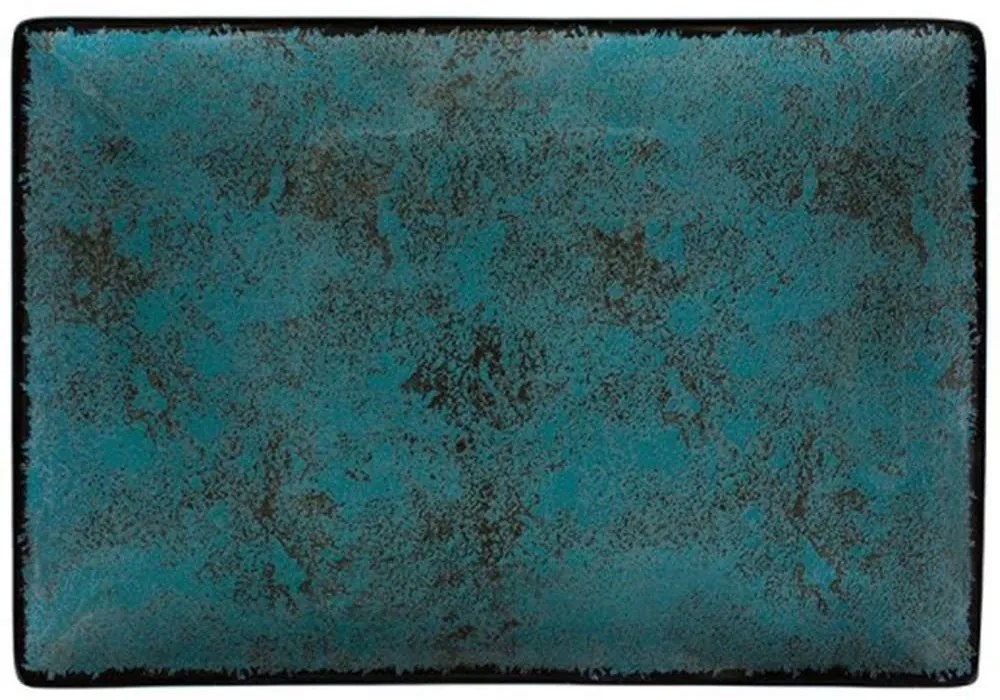 Πιατέλα Ορθογώνια Πορσελάνινη Teal PR18274821 31x21cm Turquoise Oriana Ferelli® Porcelain