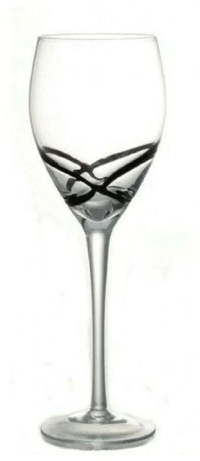 Ποτήρι Κρασιού Κολωνάτο X-treme 52.989.54 265ml Black Cryspo Trio Glass