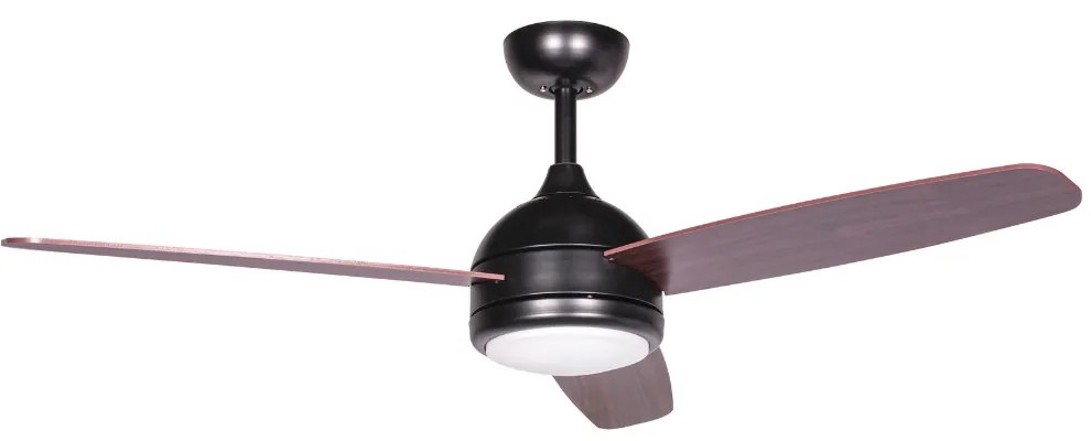 Iq Ανεμιστήρας Οροφής Cf-4812 Matt Black 122cm Με Led Φως Και Τηλεχειριστήριο Dc Motor 55w