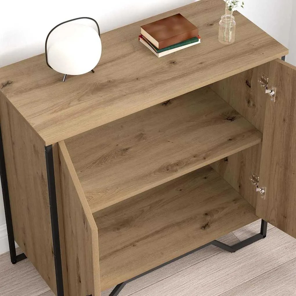 vidaXL Πλαϊνό γραφείο Καφέ 78 x 35.5 x 74.5 εκ. Επεξεργασμένο ξύλο