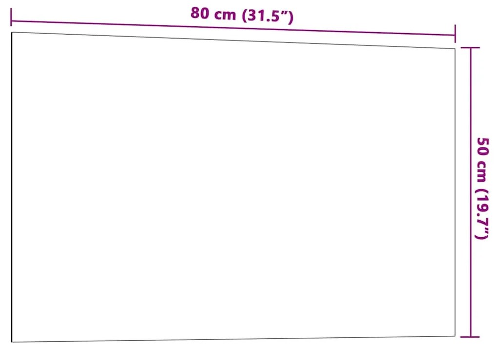 vidaXL Πίνακας Επιτοίχιος Μαγνητικός Μαύρος 80 x 50 εκ. Ψημένο Γυαλί