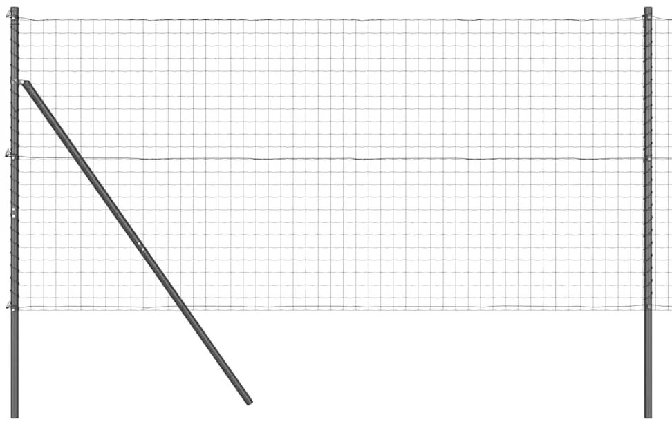 vidaXL Φράχτης με Στήλες. Γκρι 1.2 x 25 m Ατσάλι