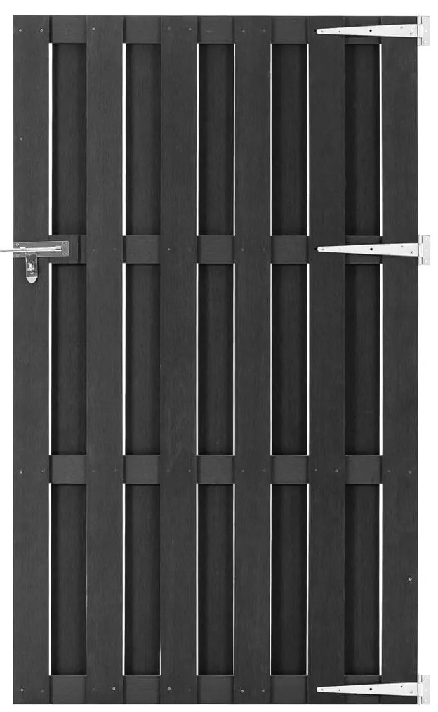 vidaXL Πόρτα Φράχτη Γκρι 100 x 180 εκ. από WPC