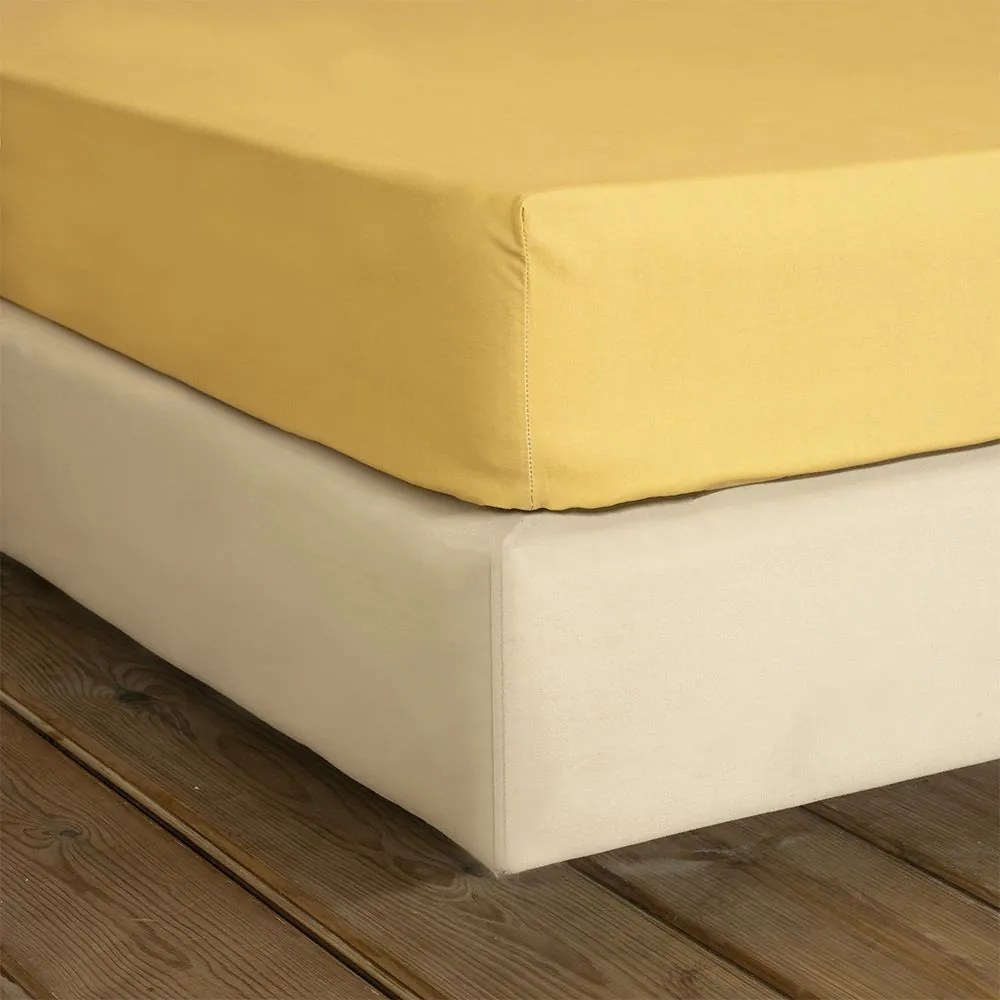 Σεντόνι Primal Με Λάστιχο Warm Beige Nima Μονό 100x232cm 100% Βαμβάκι