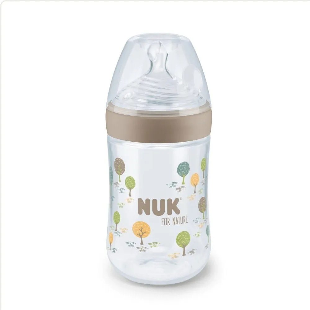 Μπιμπερό For Nature 10742004 Temperature Control 260ml 6-18 Μηνών Beige Nuk 260ml Polypropylene