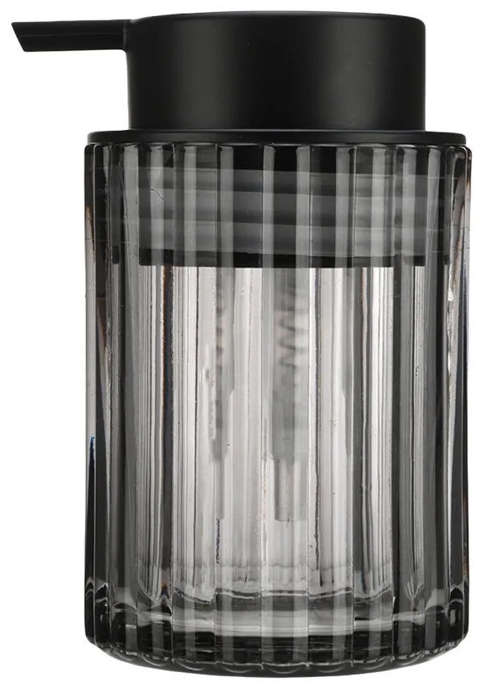 Δοχείο Κρεμοσάπουνου Γυάλινο Alivio 300ml 02-28817 7,8x12,5cm Smoke Estia Γυαλί