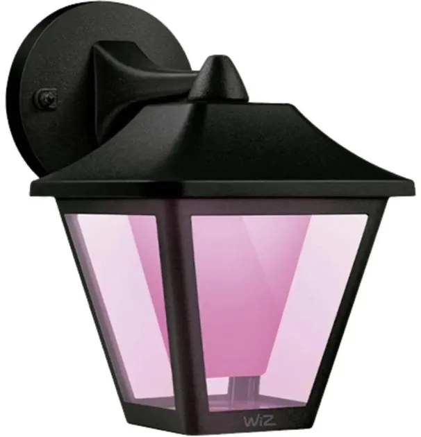 Έξυπνο Φωτιστικό Τοίχου Φανάρι LED 9,5W Μαύρο IP44 RGBW 3CCT Dimmable 929003352101 Wiz-929003352101-Μαύρο 929003352101