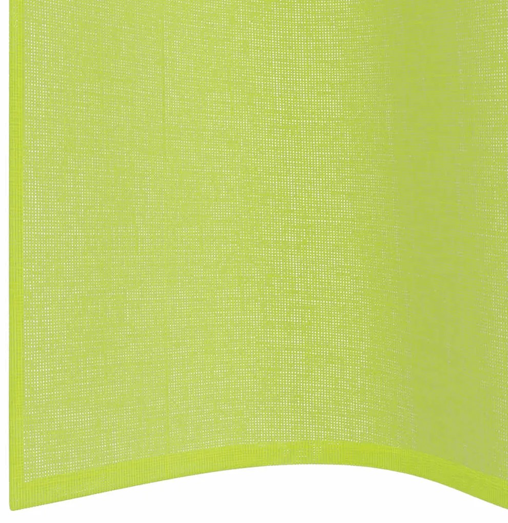 vidaXL Κουρτίνες Voile με ροδέλες 2 τεμάχια Apple Green 140x140 cm