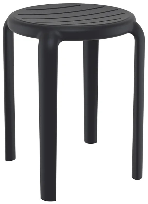 SIESTA TOM 45εκ. ΣΚΑΜΠΟ BLACK ΠΟΛ/ΝΙΟΥ 34X34X45εκ.20.0779