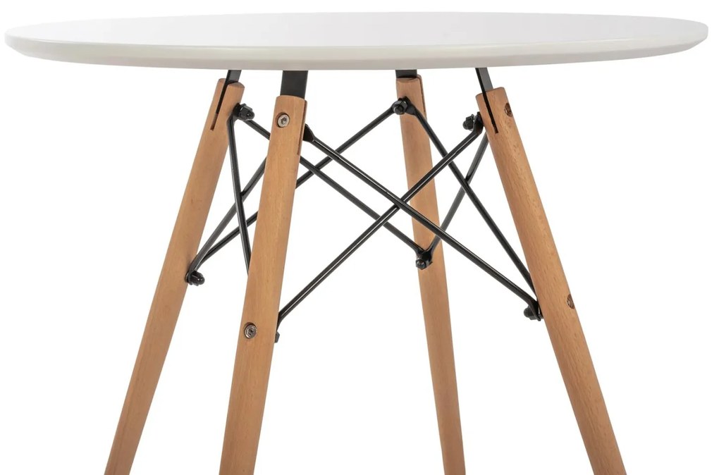 Τραπέζι MINIMAL KID με επιφάνεια MDF Στρόγγυλη Λευκή 60x60x51 εκ. 60x60x51 εκ.