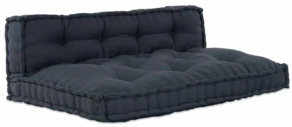 vidaXL Μαξιλάρι για καναπέ παλέτας Ανθρακί ύφασμα