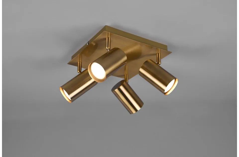 Σποτ Φωτιστικό Οροφής 4xGU10 Κινητό Marley Trio Lighting-802430404-Ορείχαλκος 802430404