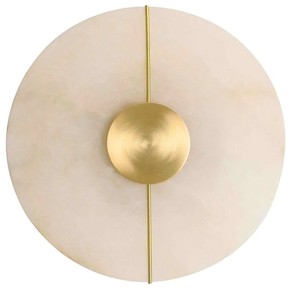 Φωτιστικό Τοίχου - Απλίκα Round Lusso 4295300 Φ20x5,2cm Led 587lm 6W 3000K White-Gold Viokef
