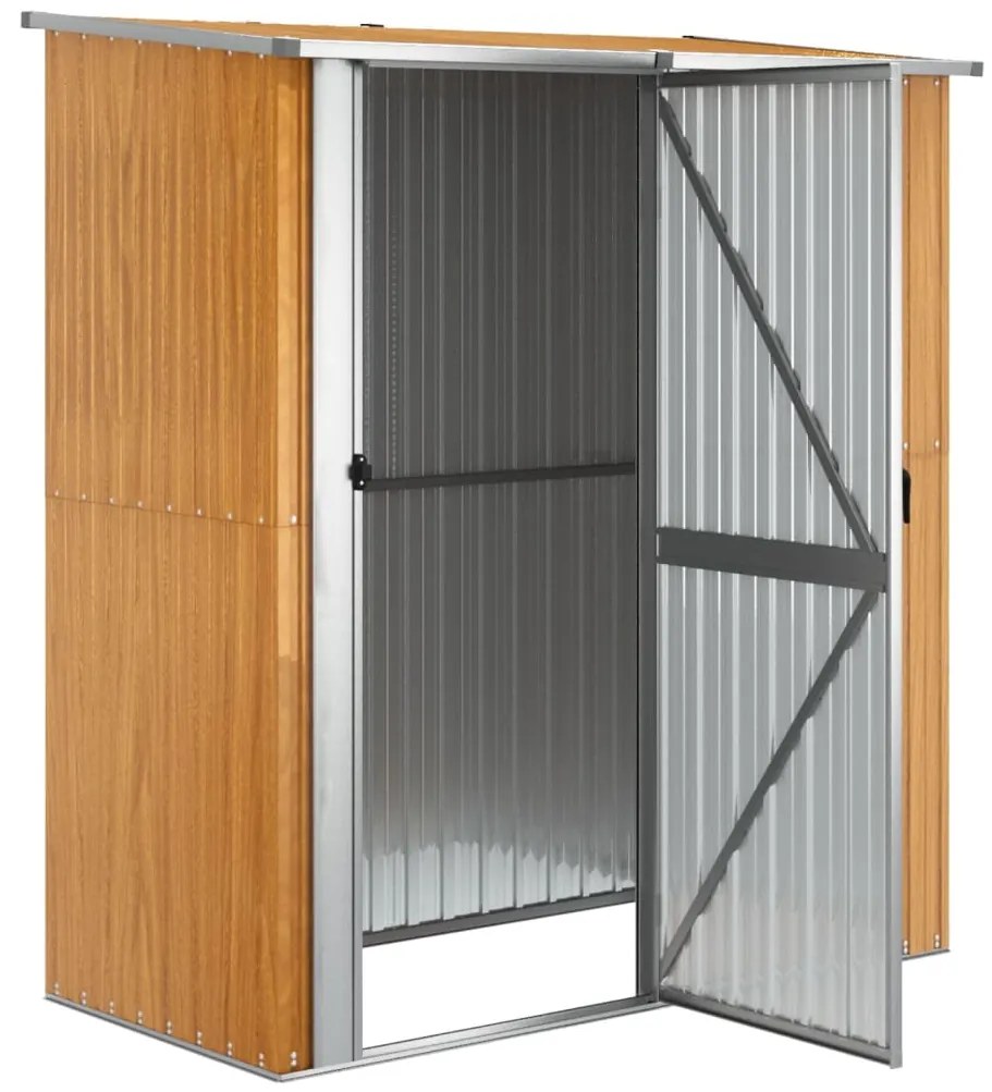 vidaXL Αποθήκη Κήπου 180,5 x 97 x 209,5 εκ. με Ξύλινη Όψη από Γαλβανισμένο Ατσάλι