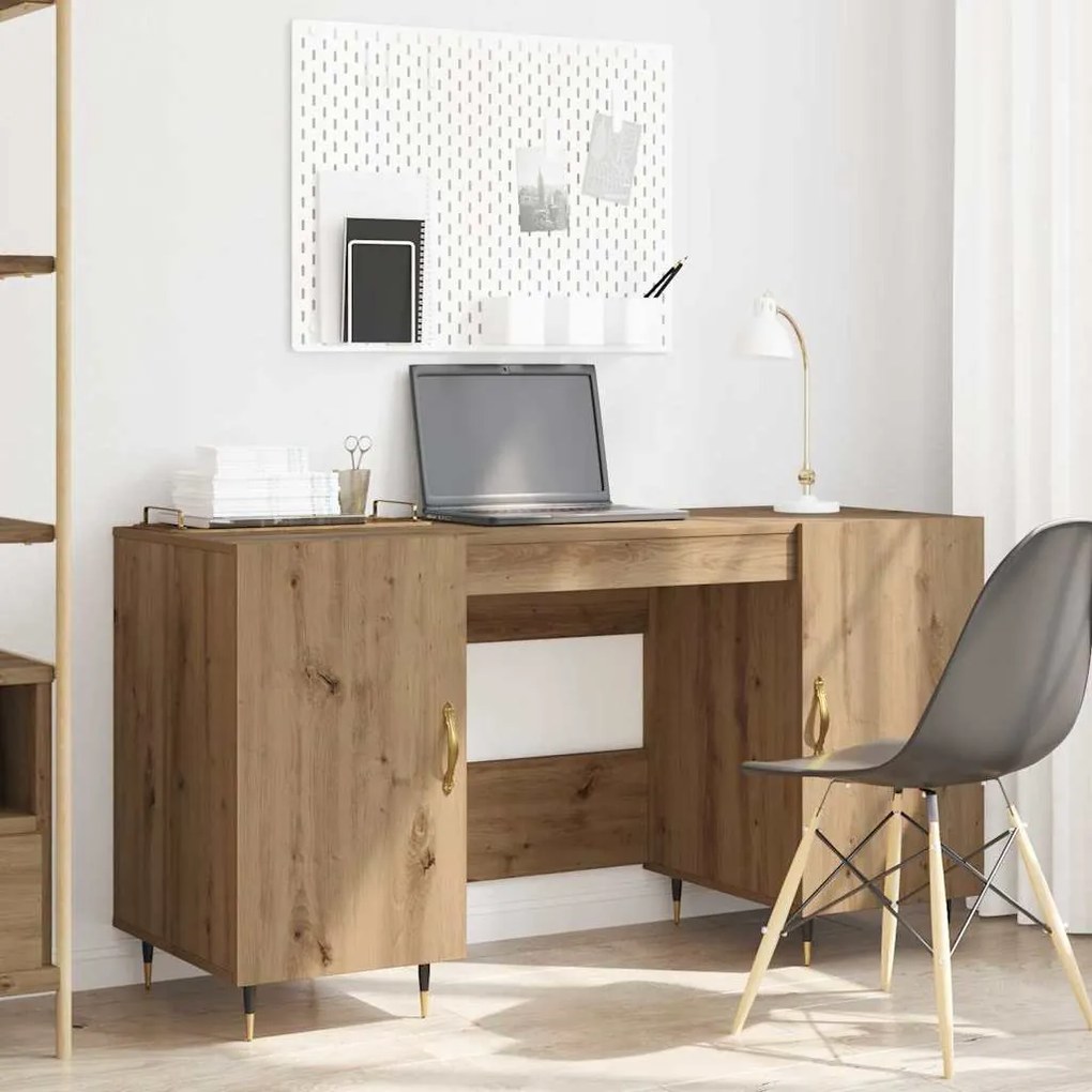 vidaXL Γραφείο artisan δρυς 140 x 50 x 75 εκ. Επεξεργασμένο ξύλο