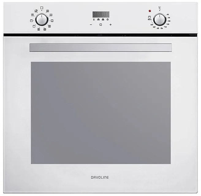 Davoline BBA 6010 W Εντοιχιζόμενος Φούρνος 72lt χωρίς Εστίες Π59.4εκ. Λευκός